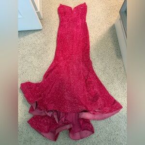 Elegant Pink Sequin Gown